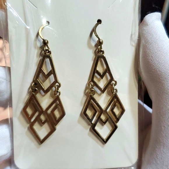 Earings gold silver tone - Picture 2 of 4